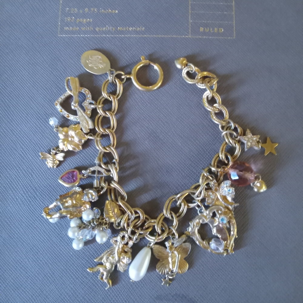 RARE, Whimsical Kirk's Folly Charm Bracelet FREE SHIPPING!